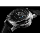 Panerai Luminor CHRONO 44 PAM01109 44mm steel case leather strap + Strap caoutchouc