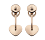 Chopard Happy Hearts 83A082-5201 EARRINGS ROSE GOLD, DIAMONDS, ONYX