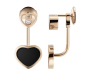 Chopard Happy Hearts 83A082-5201 EARRINGS ROSE GOLD, DIAMONDS, ONYX