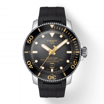 Tissot SEASTAR 2000 PROFESSIONAL POWERMATIC 80 T120.607.17.441.01 46mm steel case with rubber strap