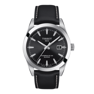 Tissot GENTLEMAN POWERMATIC 80 SILICIUM T127.407.16.051.00 40mm  acél tok  bőr szíj