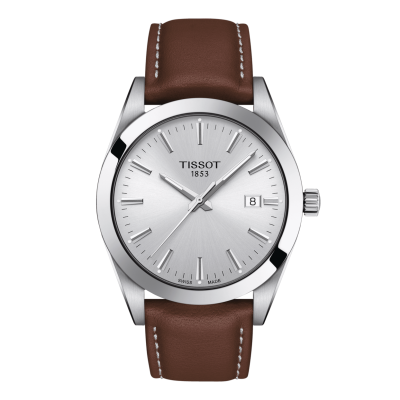 Tissot GENTLEMAN QUARTZ T127.410.16.031.00 40mm acél tok bőr szíj