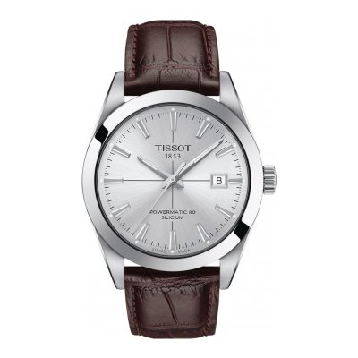 Tissot GENTLEMAN POWERMATIC 80 SILICIUM T127.407.16.031.01 40mm  acél tok  bőr szíj