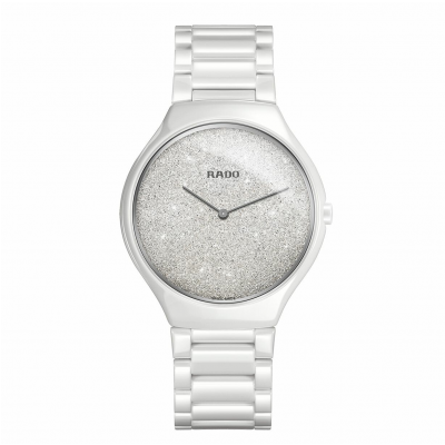 Rado True Thinline R27007092 39mm Keramikgehäuse, Keramik-Titan-Schließe, Quarz