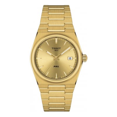 Tissot PRX QUARTZ T137.210.33.021.00 35mm goldfarbenes Gehäuse  goldfarbener Schließe