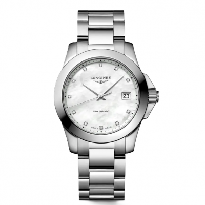 Longines Conquest L33774876 L3.377.4.87.6 | 34mm quartz, gyémántok