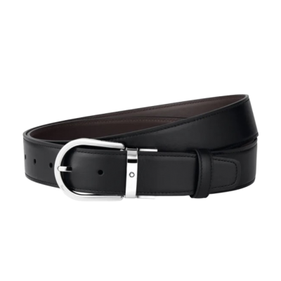 Montblanc 1200x35x10mm 126486 black/brown 35 mm reversible leather belt