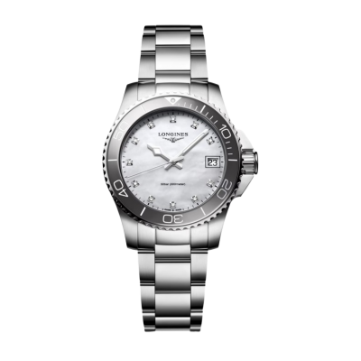 Longines HydroConquest L33704876 Women's quartz watch with diamond indexes