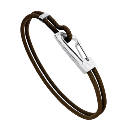 Montblanc 11694763 Bracelet made of steel and leather '63