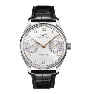 IWC Schaffhausen Portugieser Automatic IW501701 42mm steel case with leather strap