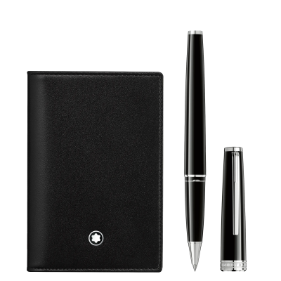 Montblanc Meisterstück 128954 PIX ROLLERBALL AND BUSINESS CARD HOLDER BLACK