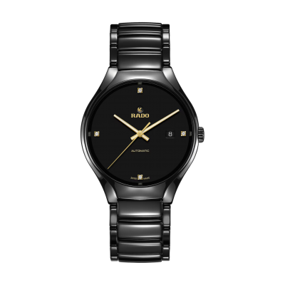 Rado True Round Automatic R27056712 40-mm-Gehäuse aus Titan-Keramik Keramikschließe