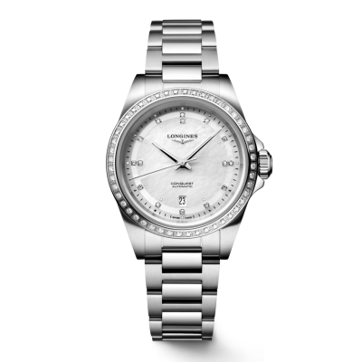 Longines Conquest L33200876 30mm zweifarbiges Stahlgehäuse mit Stahlschließe