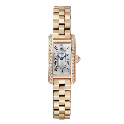 Cartier Tank Américaine MINI MODEL QUARTZ WJTA0043 28x15mm Mini-Goldgehäuse mit goldener Schließe