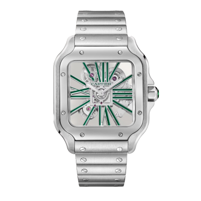 Cartier Santos de Cartier WHSA0028 40mm steel case steel, and extra leather strap