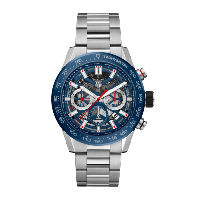 TAG Heuer Carrera CHRONOGRAPH CBG2A11.BA0654 45mm Stahlgehäuse mit Stahlschließe