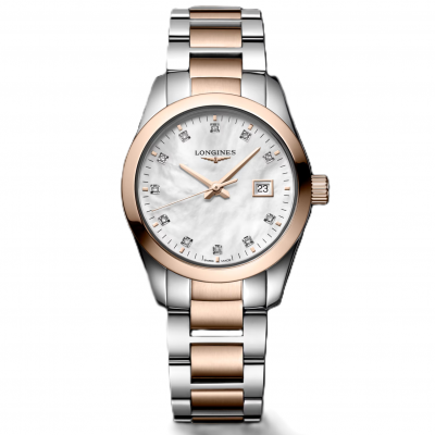 Longines Conquest Classic L22863877 L2.286.3.87.7 | 30mm, quartz, gyöngyház, gyémántok